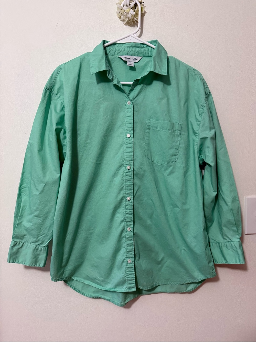 Old Navy Mint Green Long-Sleeve Button-Down Shirt